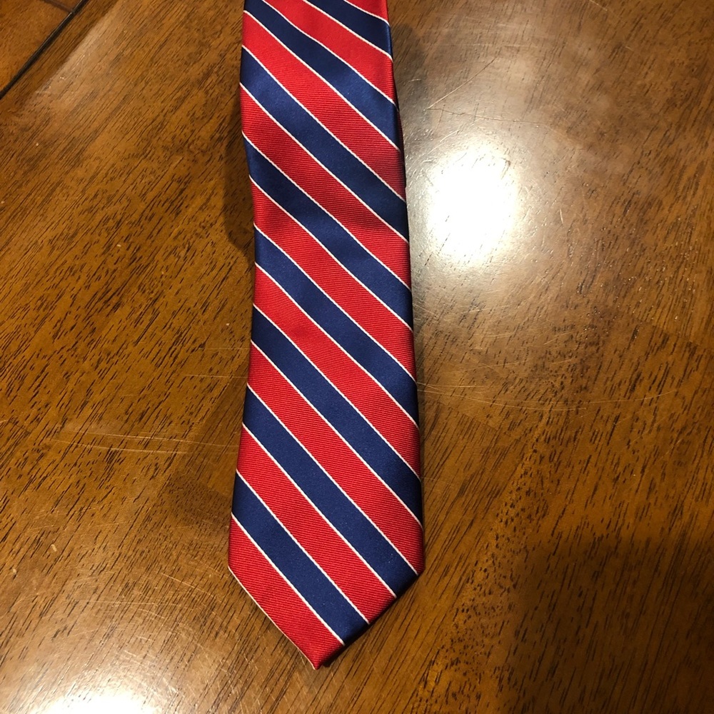 Chaps Mens Tie - Red White Blue